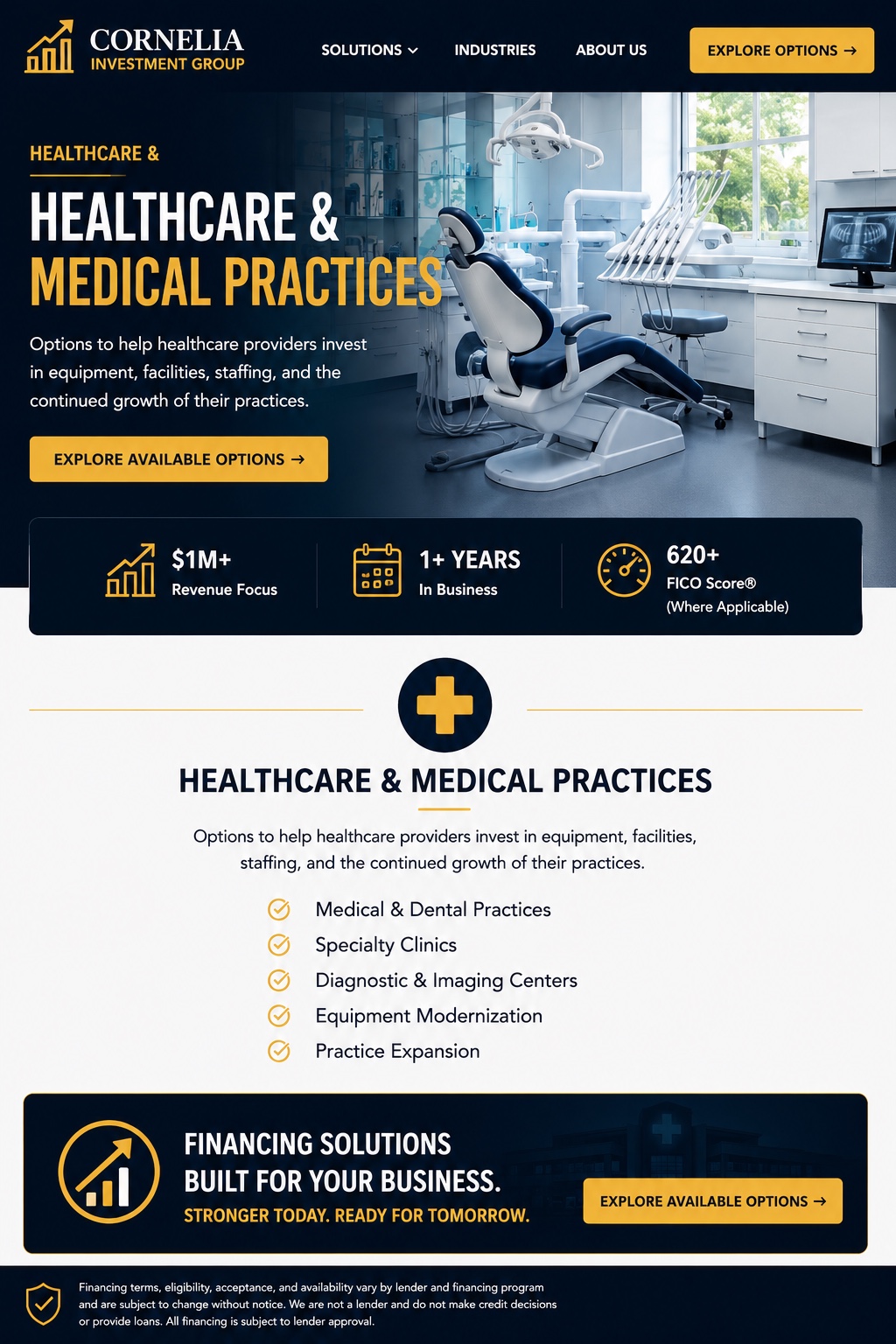Cornelia Investment Group healthcare page