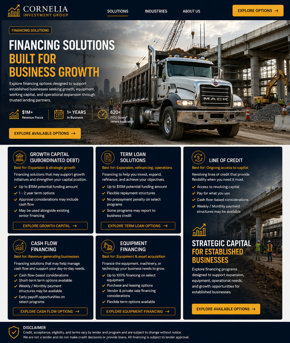 Financing solutions built for business growth